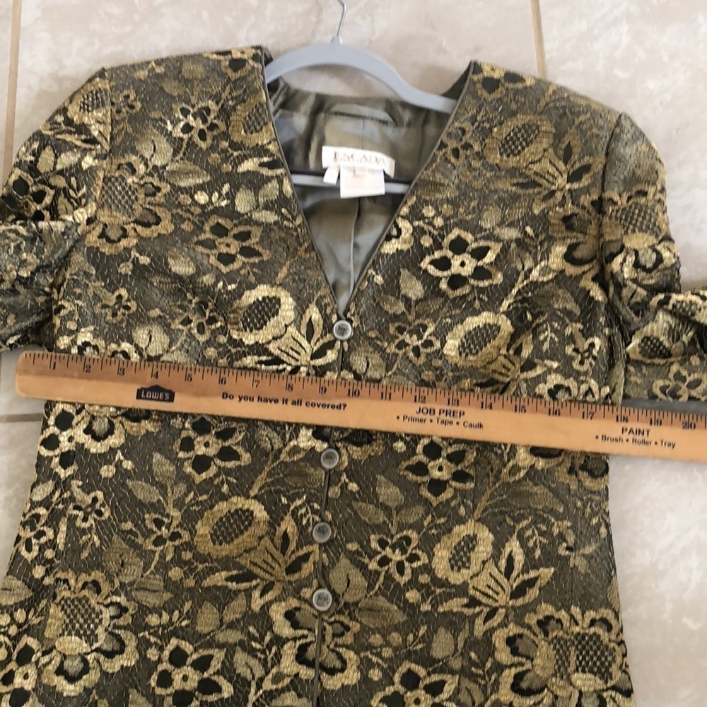 Escada Metallic Lace detail Coat Size 40 - Picture 8 of 8